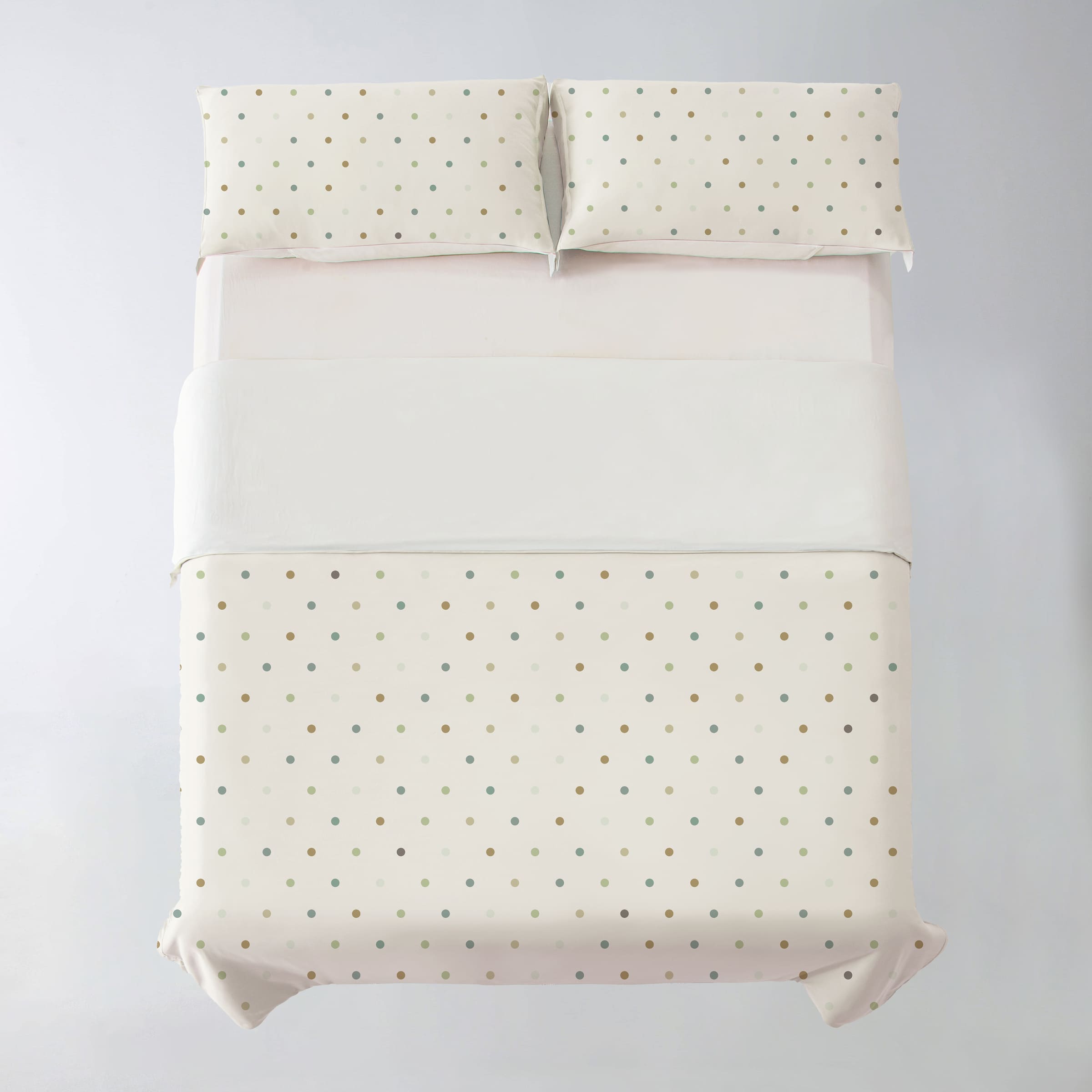 Redssen 3-Sided zipped duvet cover set with polka dot pattern, comfortable and breathable bedding #color_spot-pattern