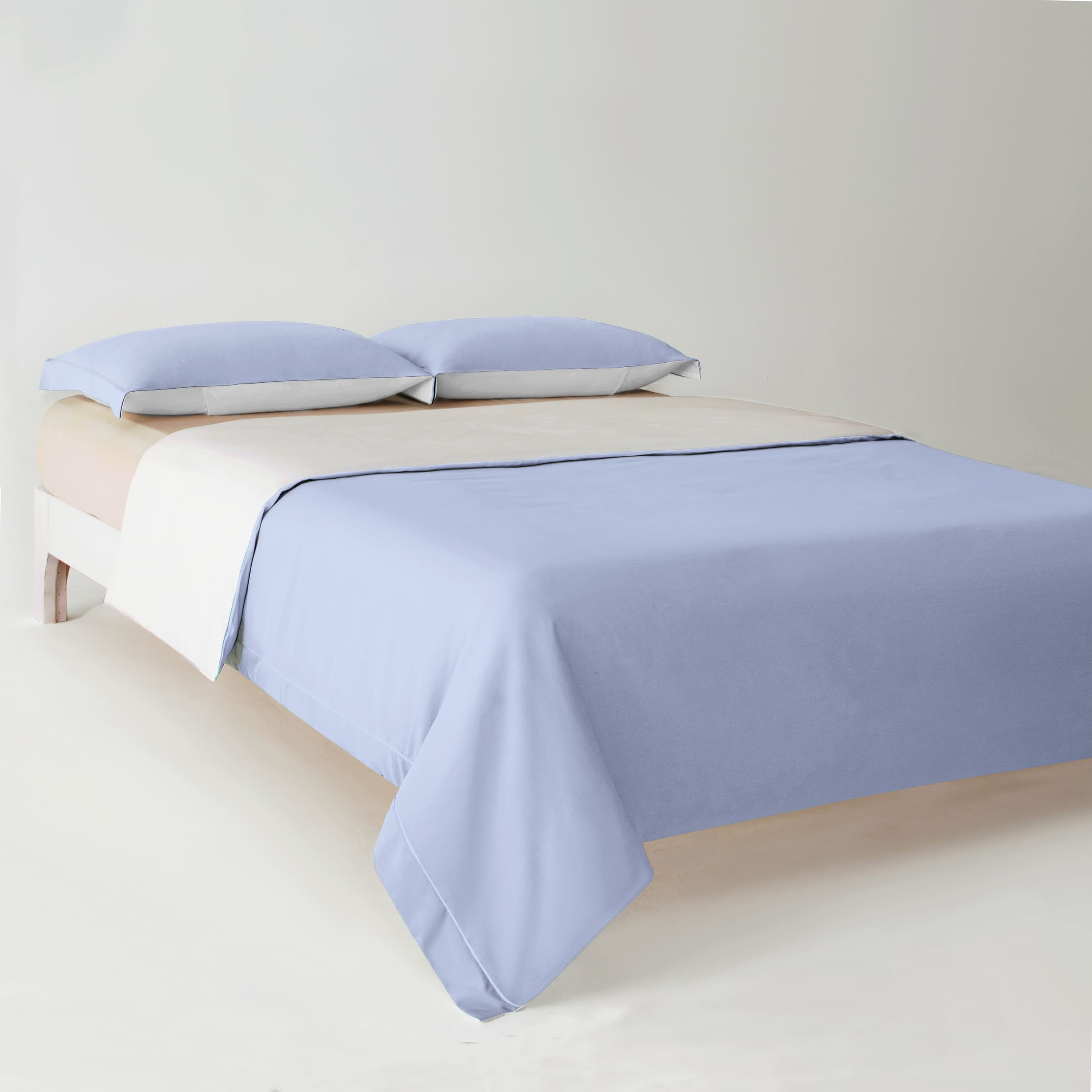 Redssen Cloud Blue duvet cover set with 3-sided zip, easy to change bedding #color_cloud-blue