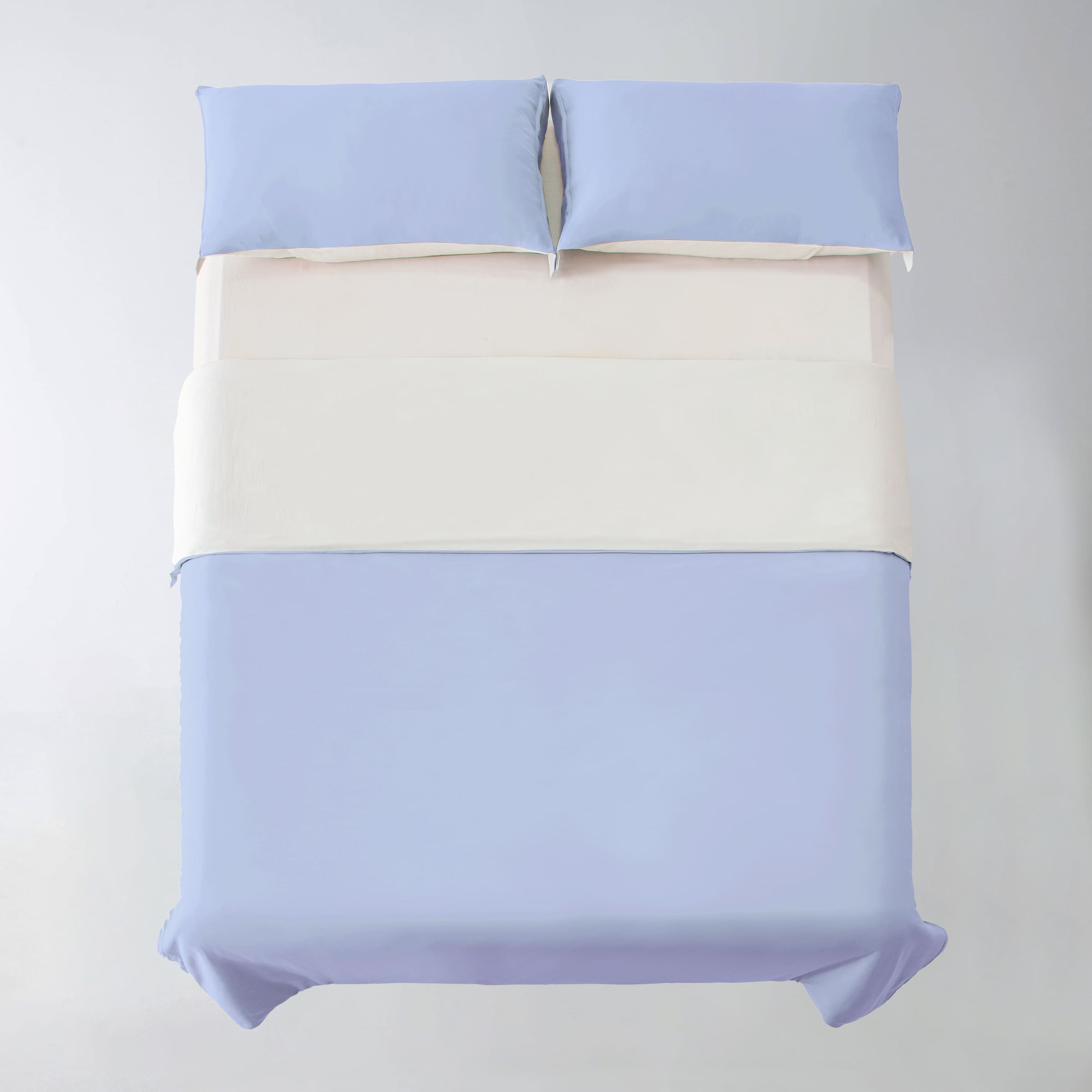 Redssen Cloud Blue duvet cover set with 3-sided zip, easy to change bedding #color_cloud-blue