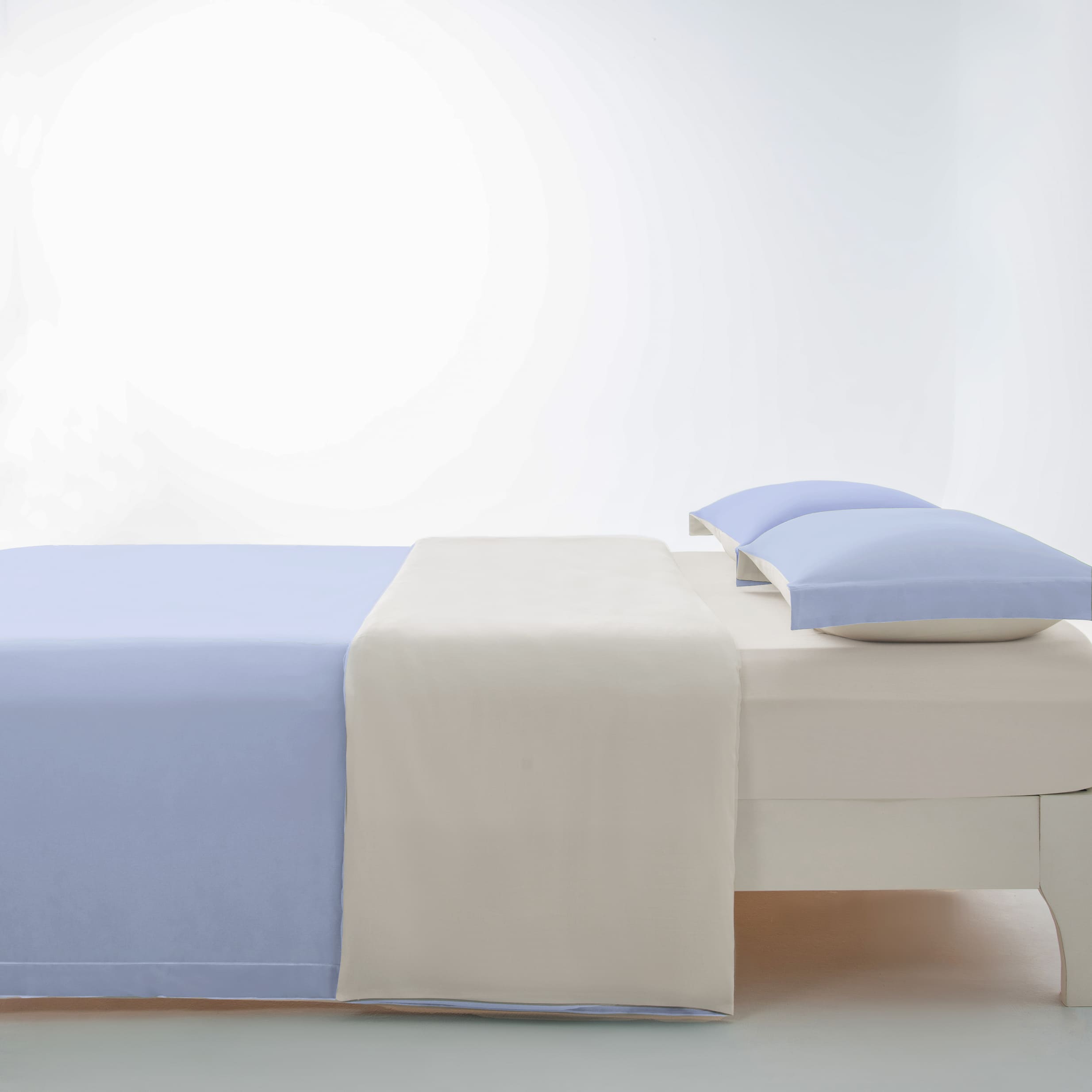 400TC Cotton Duvet Cover Zip Fastening · Cloud Blue