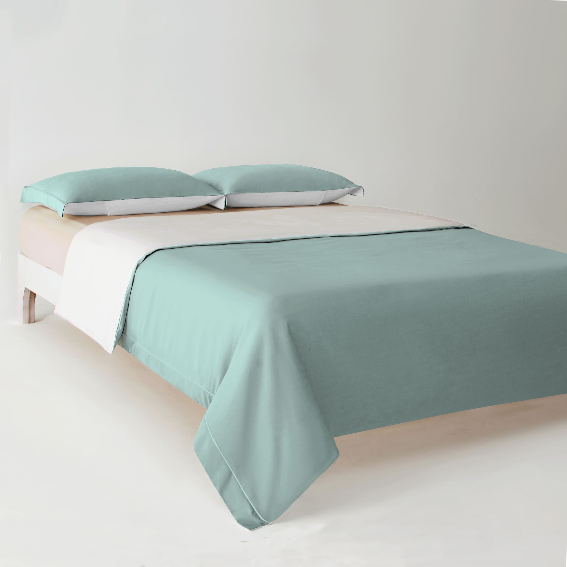 400TC Cotton Duvet Cover Zip Fastening · Cloud Blue