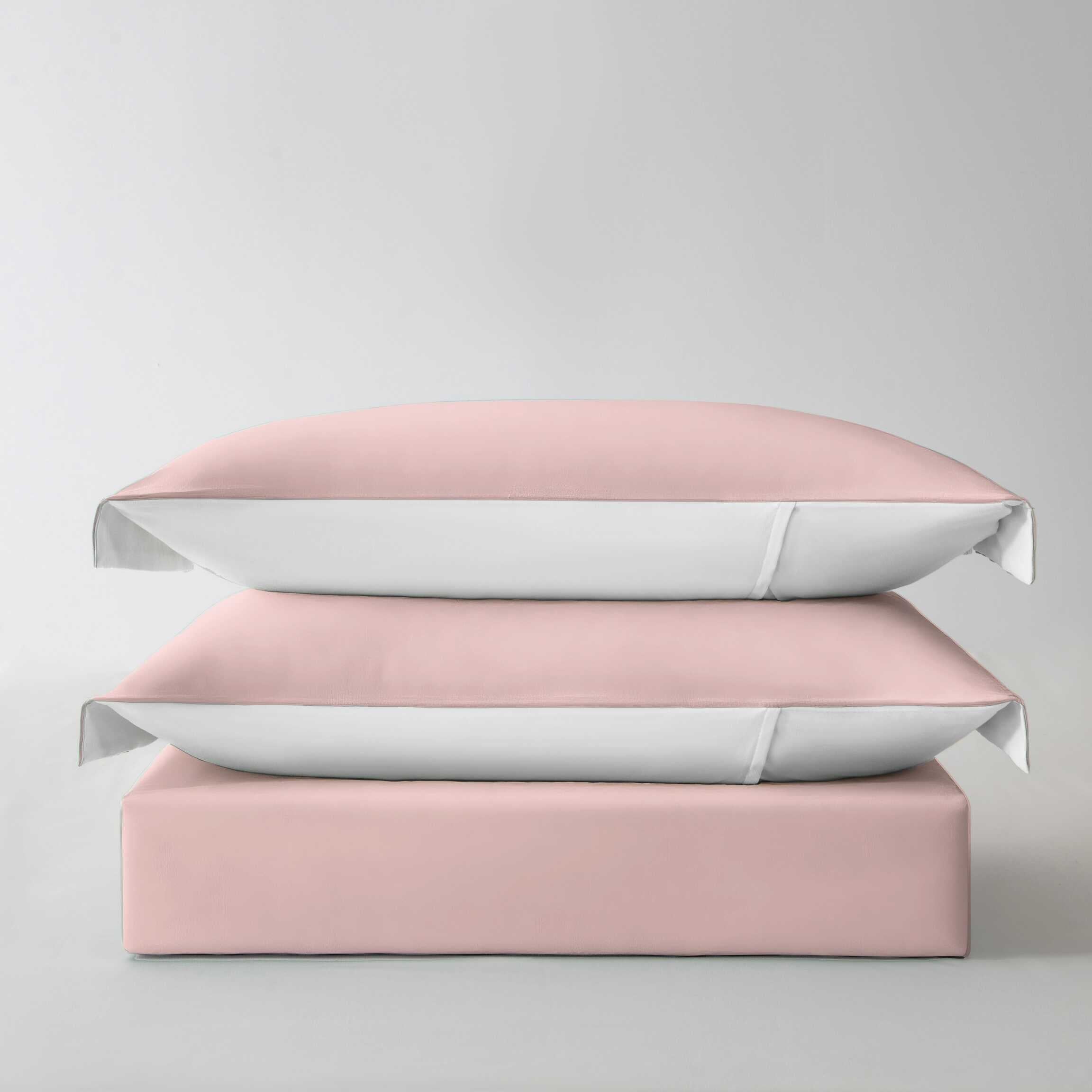 Redssen 3-sided zip duvet cover set, easy to change bedding #color_cloud-pink