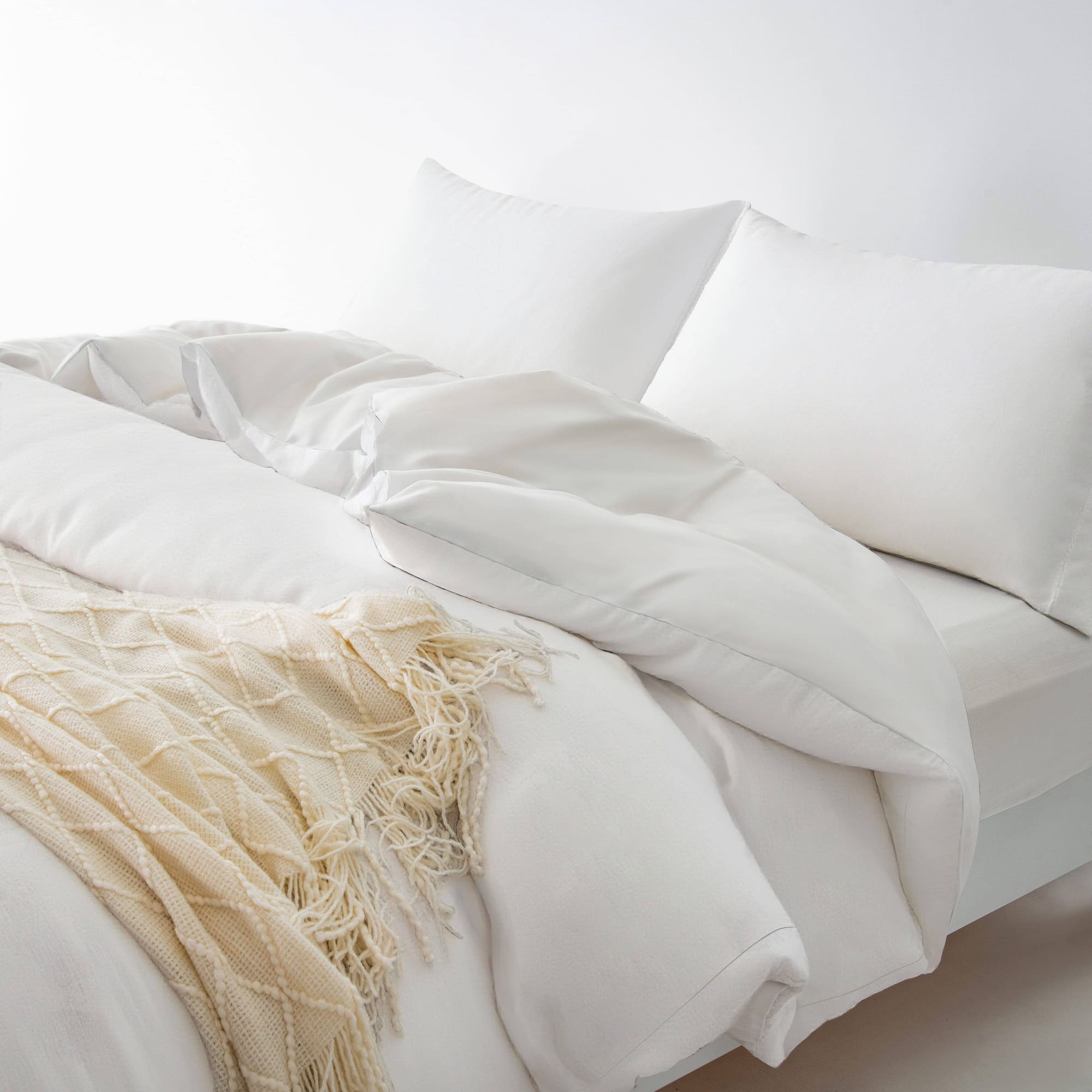 400TC Cotton Duvet Cover Zip Fastening · Cloud Blue