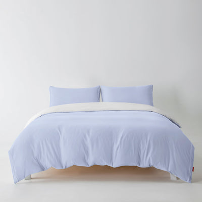 Redssen Cloud Blue duvet cover set with 3-sided zip, easy to change bedding  #color_cloud-blue