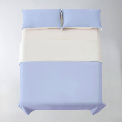 Redssen Cloud Blue duvet cover set with 3-sided zip, easy to change bedding  #color_cloud-blue