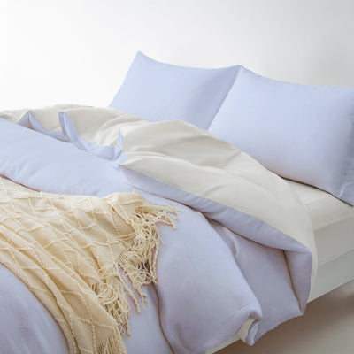 Redssen Cloud Blue duvet cover set with 3-sided zip, easy to change bedding   #color_cloud-blue