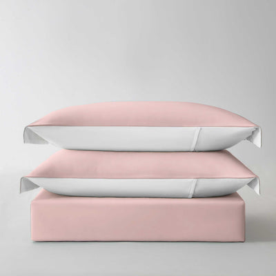 Redssen 3-sided zip duvet cover set, easy to change bedding #color_cloud-pink