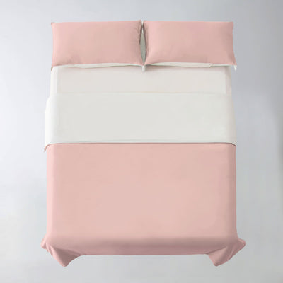 Redssen 3-sided zip duvet cover set, easy to change bedding #color_cloud-pink