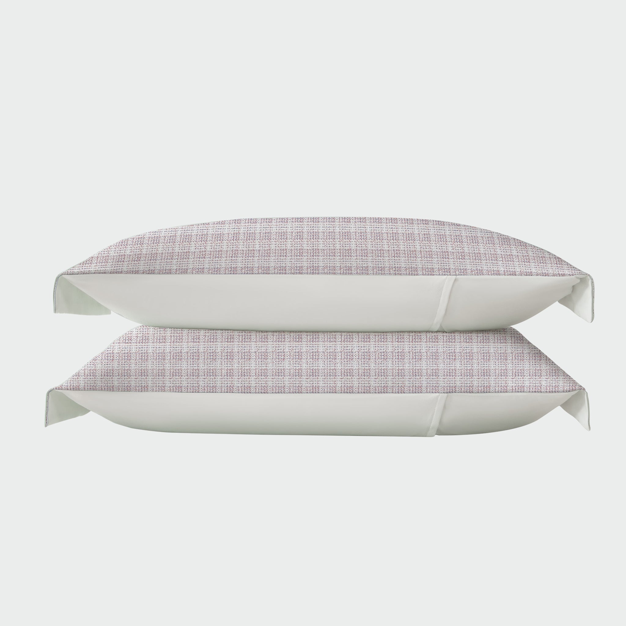 Organic Cloud Cotton Pillowcase Set - Sand Stripe Check