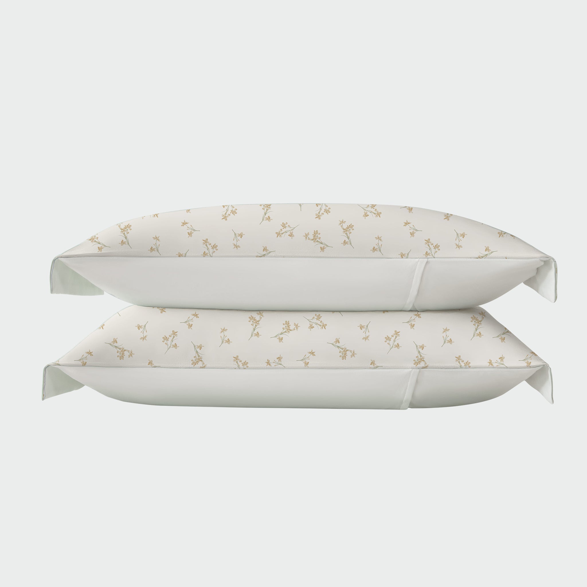 Organic Cloud Cotton Pillowcase Set - Yellow Floral