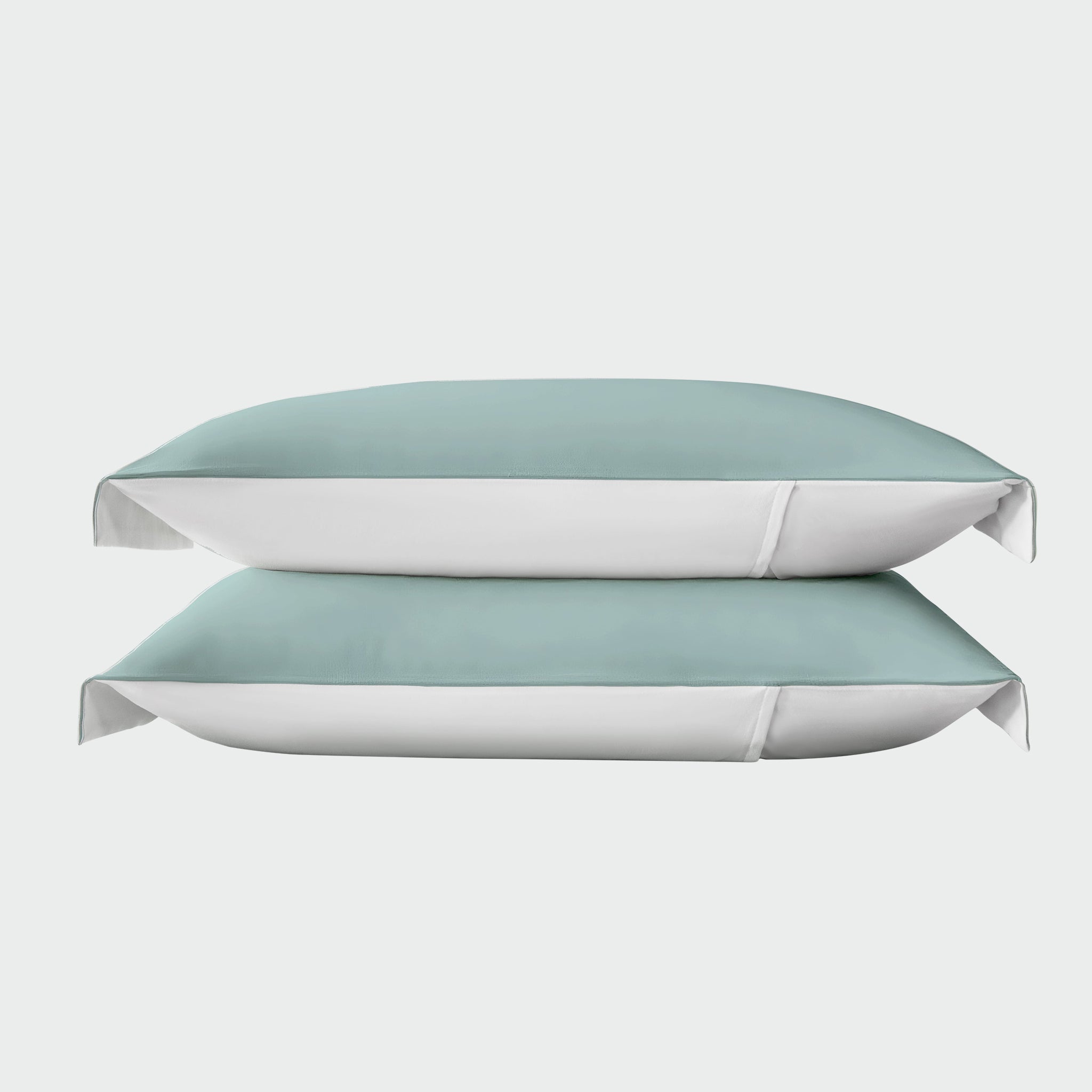 Organic Cloud Cotton Pillowcase Set - Cloud Green